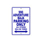 990 Adventure Baja Motorcycle Parking Only All Others Will Be Towed Metal Sign Plate