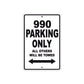 990 Motorcycle Parking Only All Others Will Be Towed Metal Sign 
