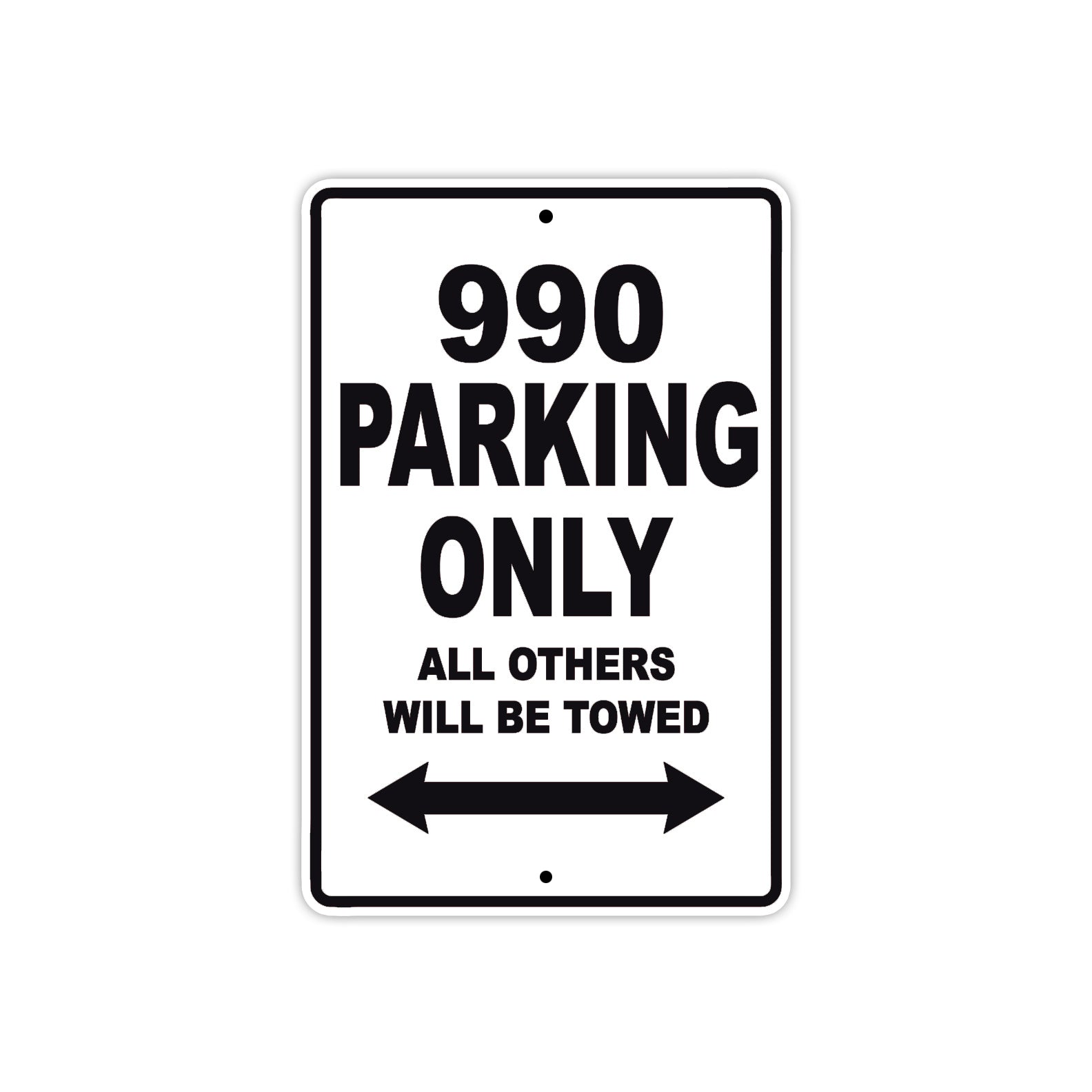 990 Motorcycle Parking Only All Others Will Be Towed Metal Sign 