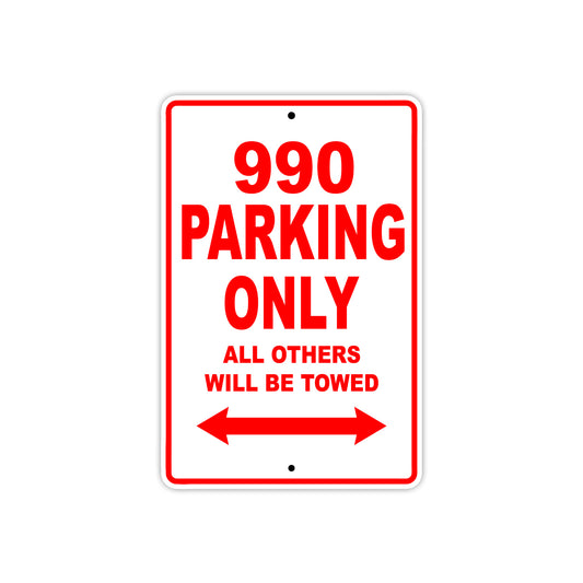 990 Motorcycle Parking Only All Others Will Be Towed Sign