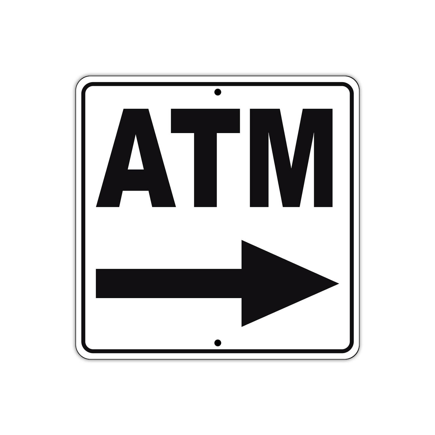 ATM Right Side ATM Directional Metal Sign  