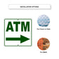 ATM Right Side ATM Directional Metal Sign Installation Options