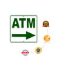 ATM Right Side ATM Directional Metal Sign Protection