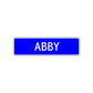 Abby Street Metal Sign Plate