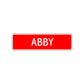 Abby Street Sign