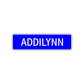 Addilynn Street Metal Sign Plate