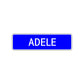 Adele Street Metal Sign Plate