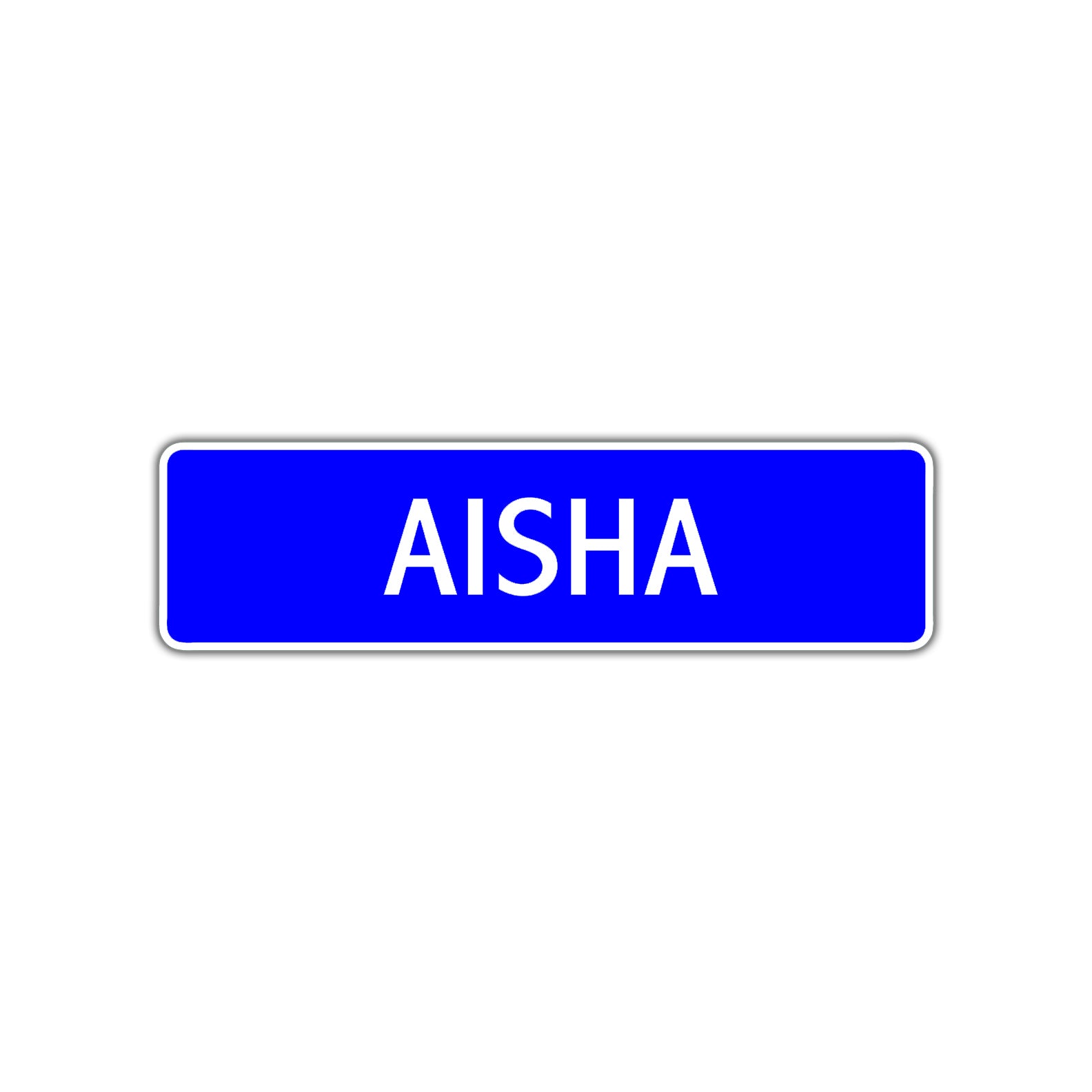 Aisha Street Metal Sign Plate