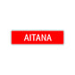 Aitana Street Sign