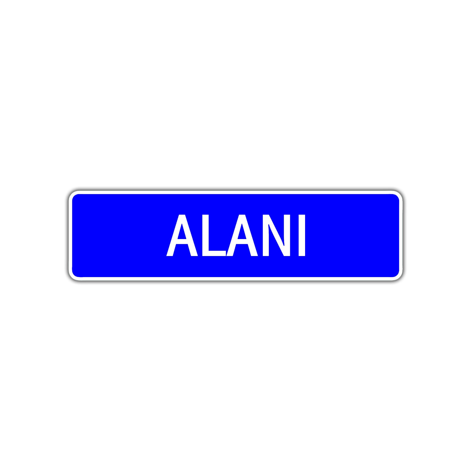 Alani Street Metal Sign Plate