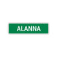 Alanna Street Sign Plate