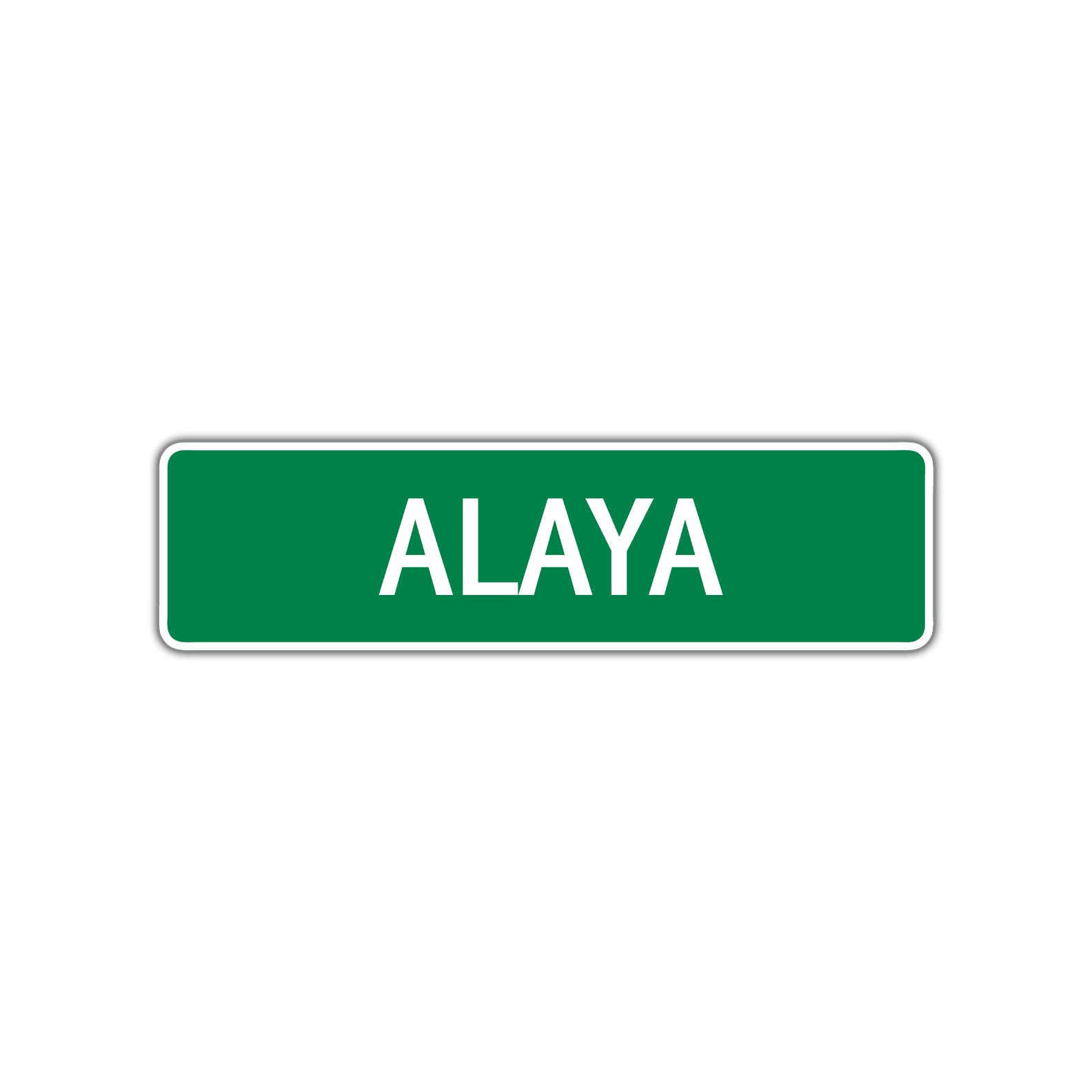 Alaya Street Sign Children Name Room Plate – Sign Fever