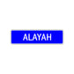 Alayah Street Metal Sign Plate