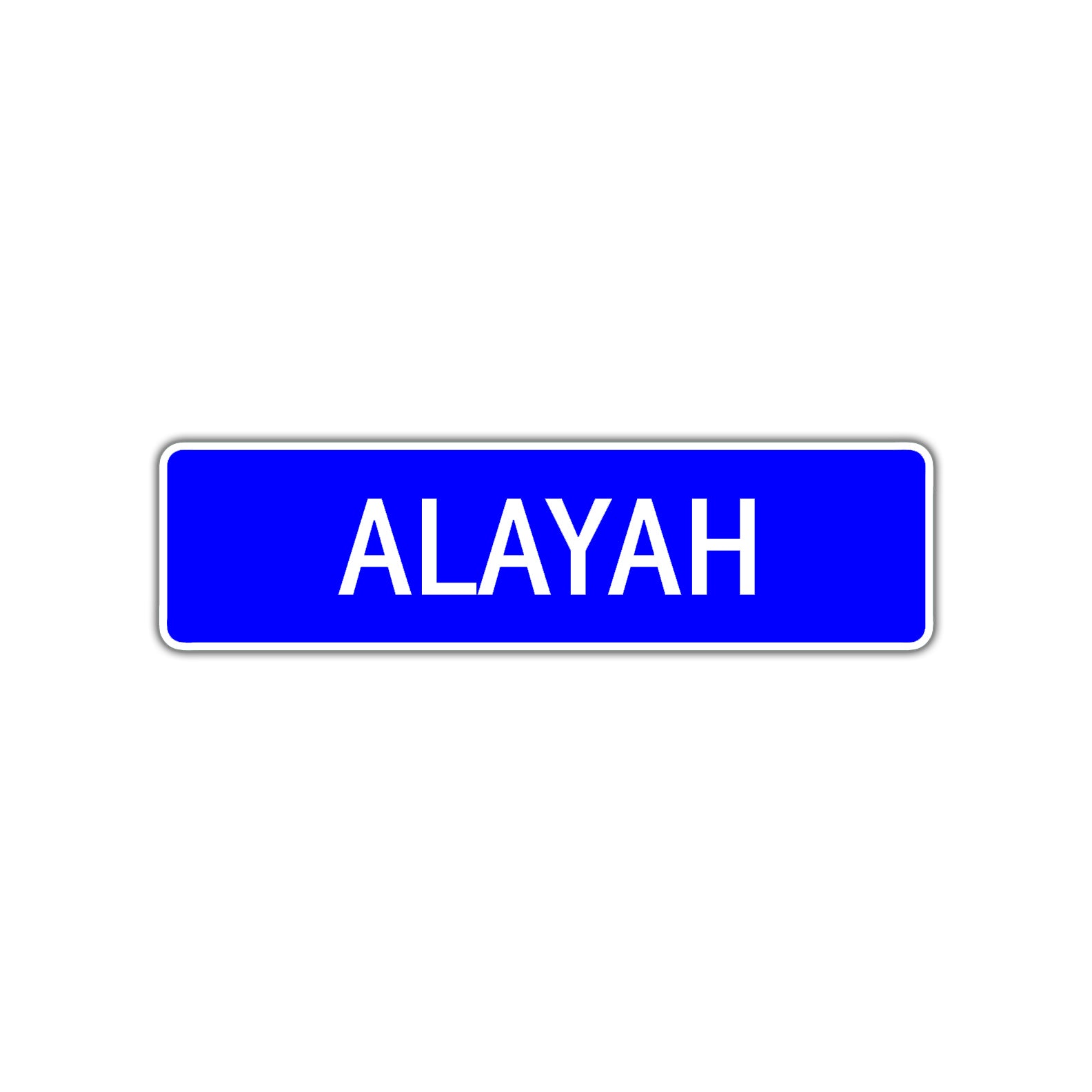 Alayah Street Metal Sign Plate