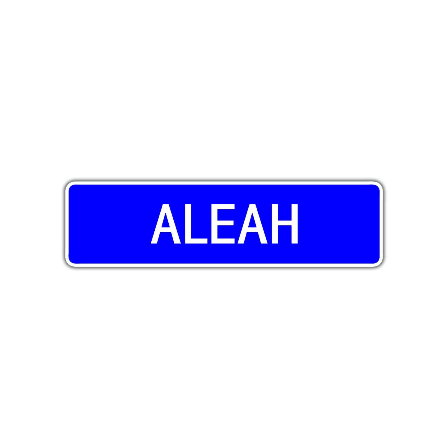 Aleah Street Metal Sign Plate