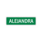 Alejandra Street Sign Plate