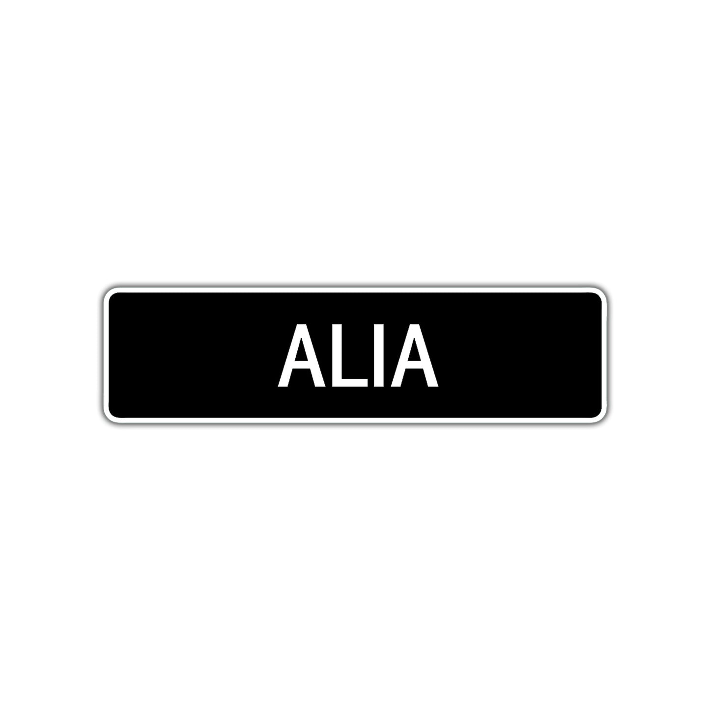 Alia Street Metal Sign 