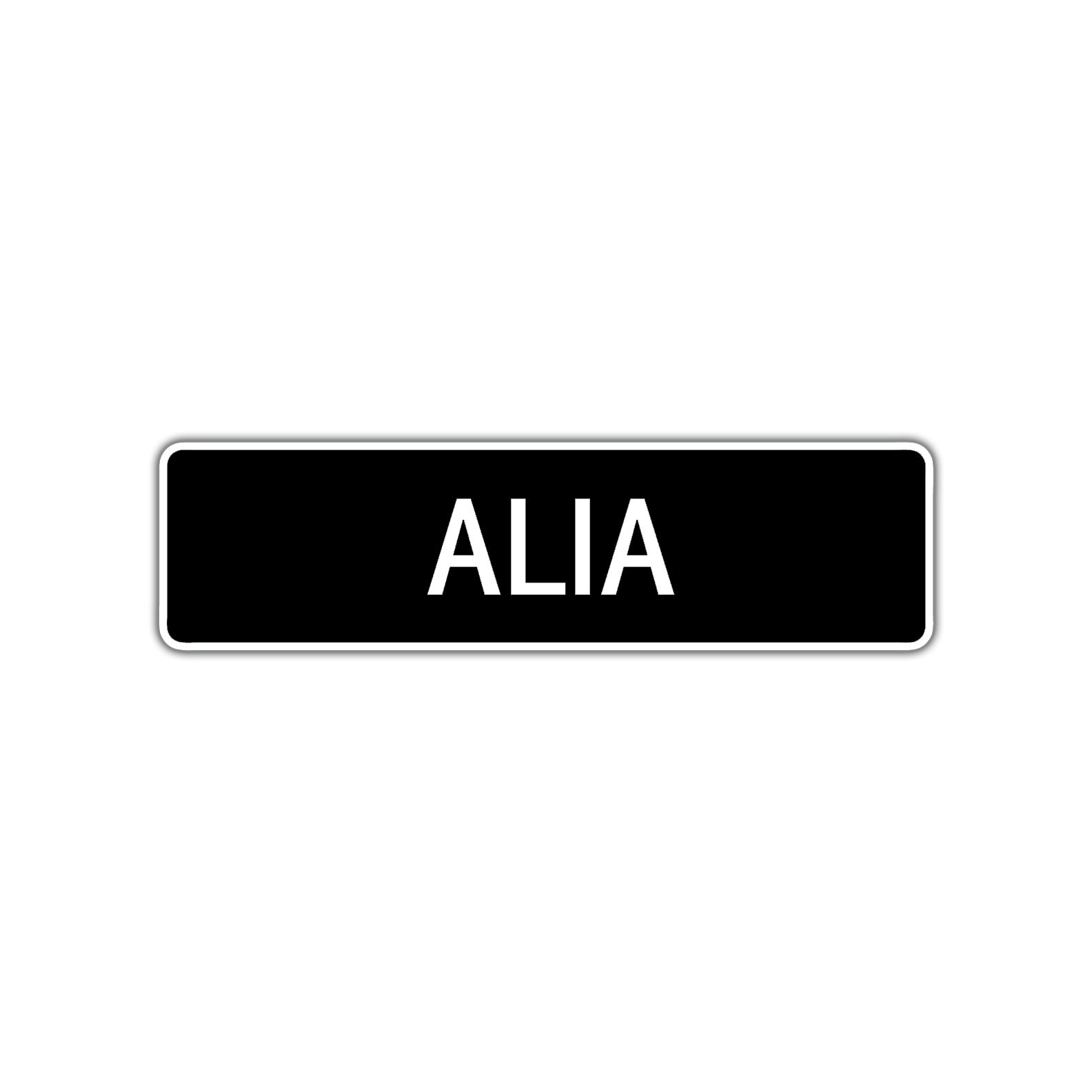 Alia Street Metal Sign 
