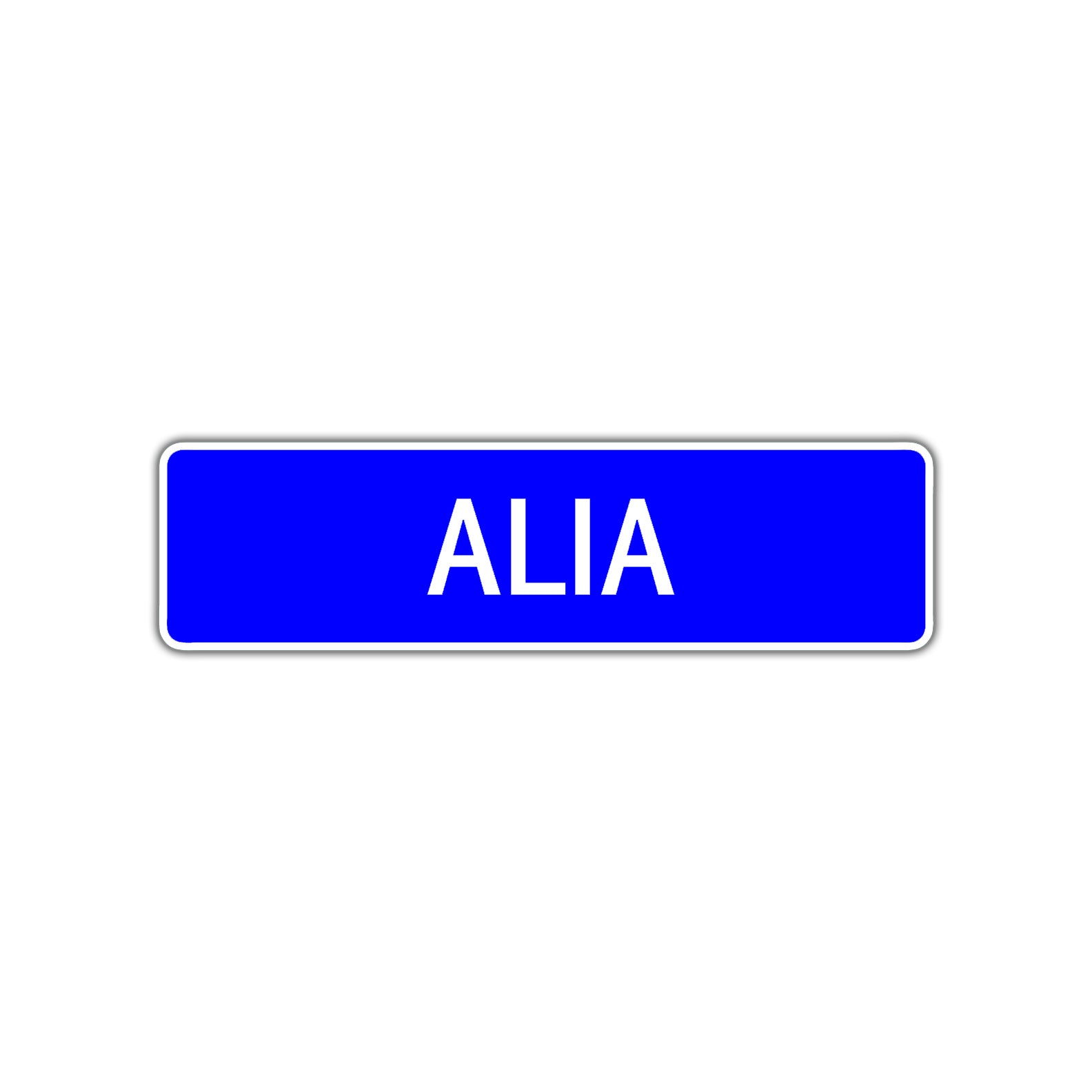 Alia Street Metal Sign Plate