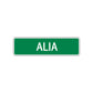 Alia Street Sign Plate
