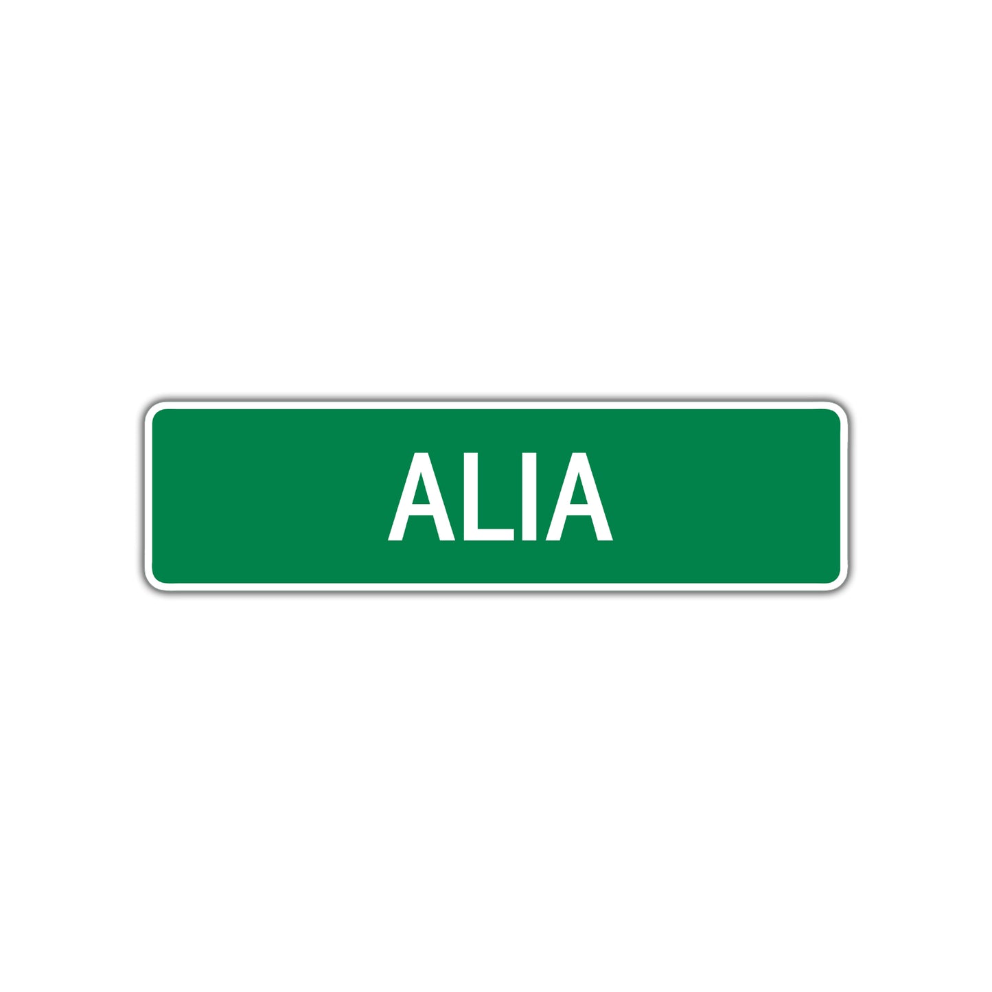 Alia Street Sign Plate