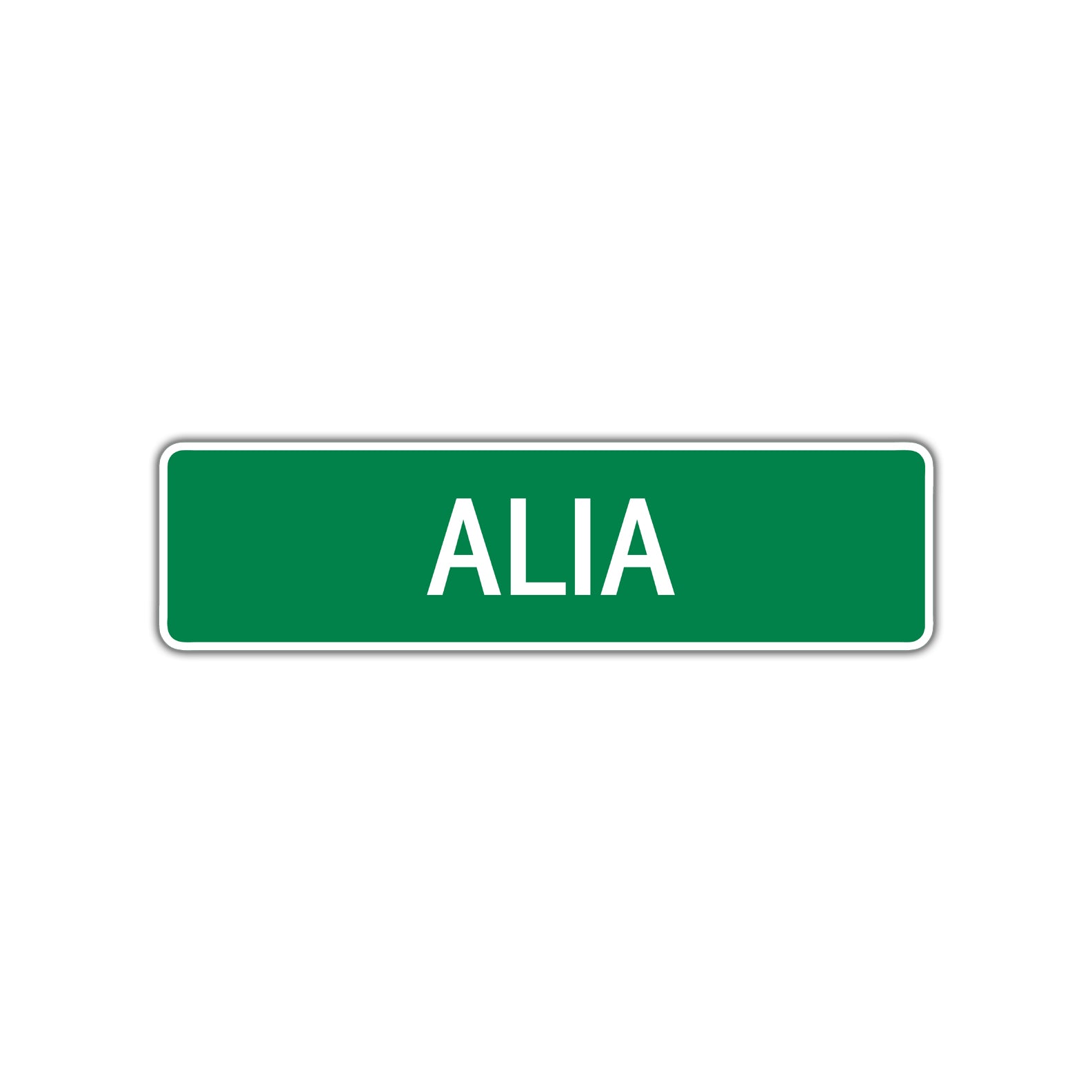 Alia Street Sign Plate
