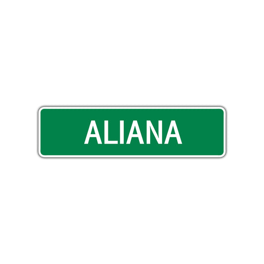 Aliana Street Sign