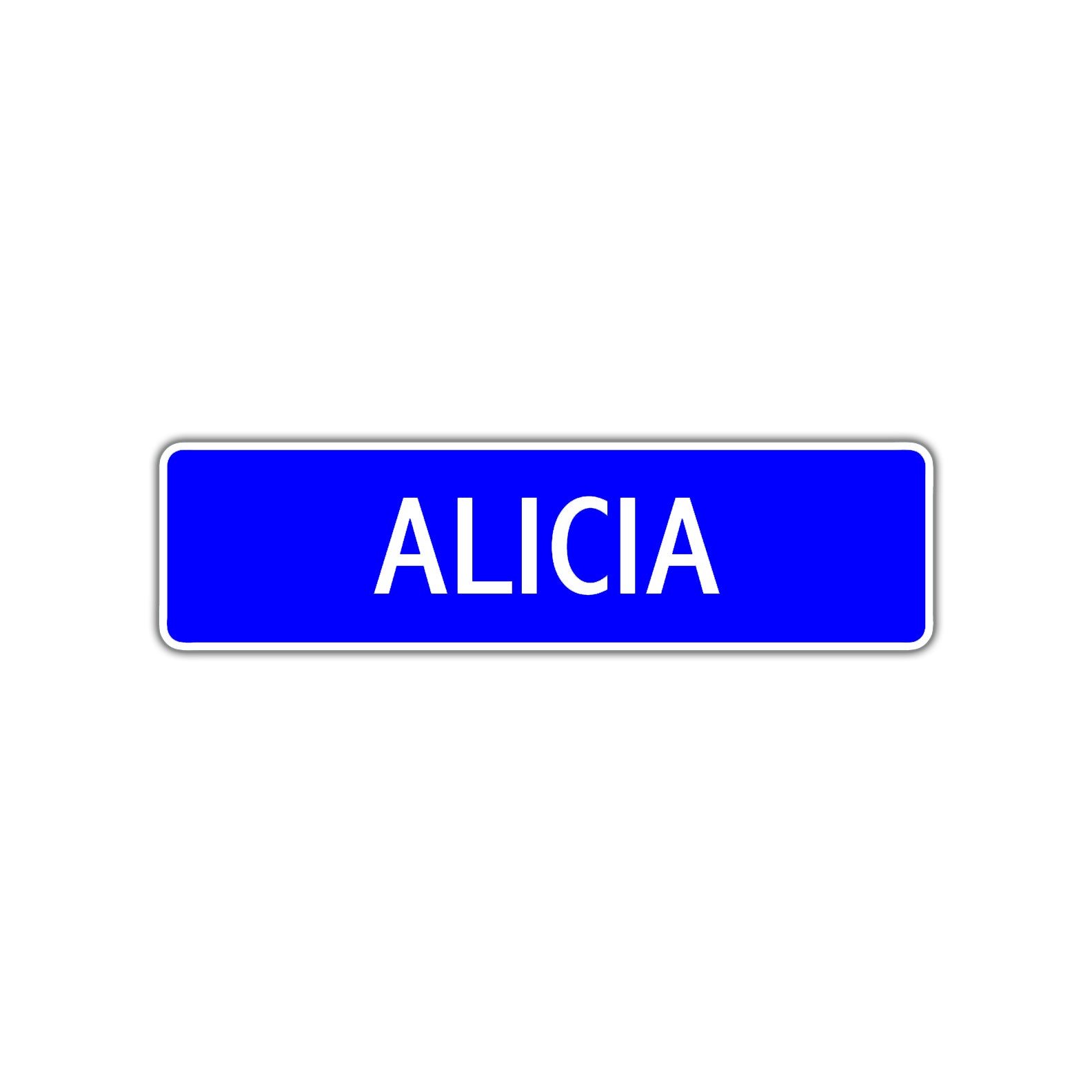 Alicia's Street Metal Sign Plate