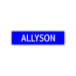 Allyson Street Metal Sign Plate