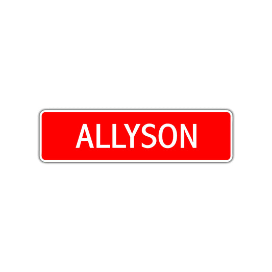 Allyson Street Sign
