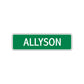 Allyson Street Sign Plate