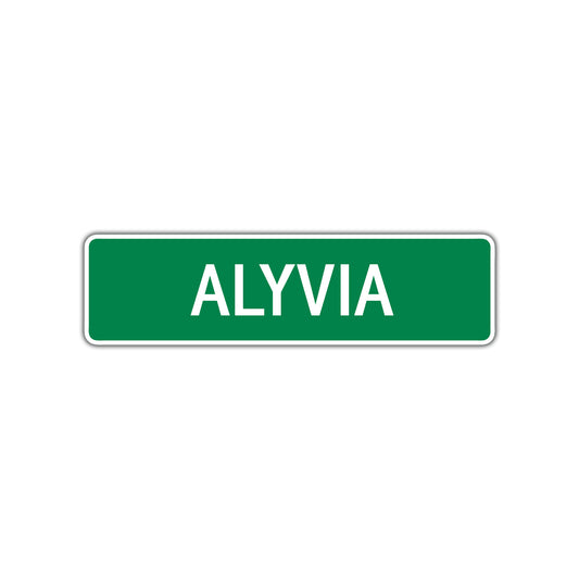 Alyia Street Sign