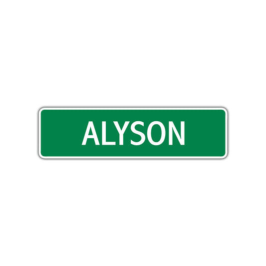 Alyson Street Sign