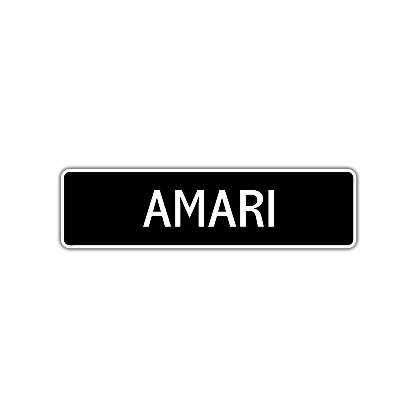 Amari Street Metal Sign Plate