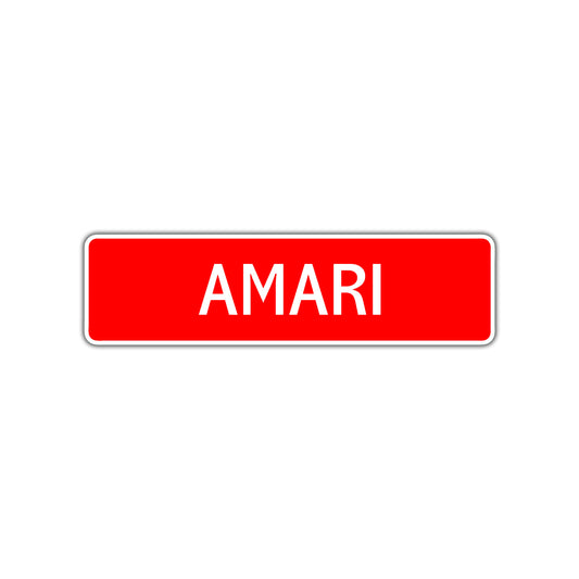 Amari Street Sign