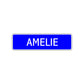 Amelie Street Metal Sign Plate