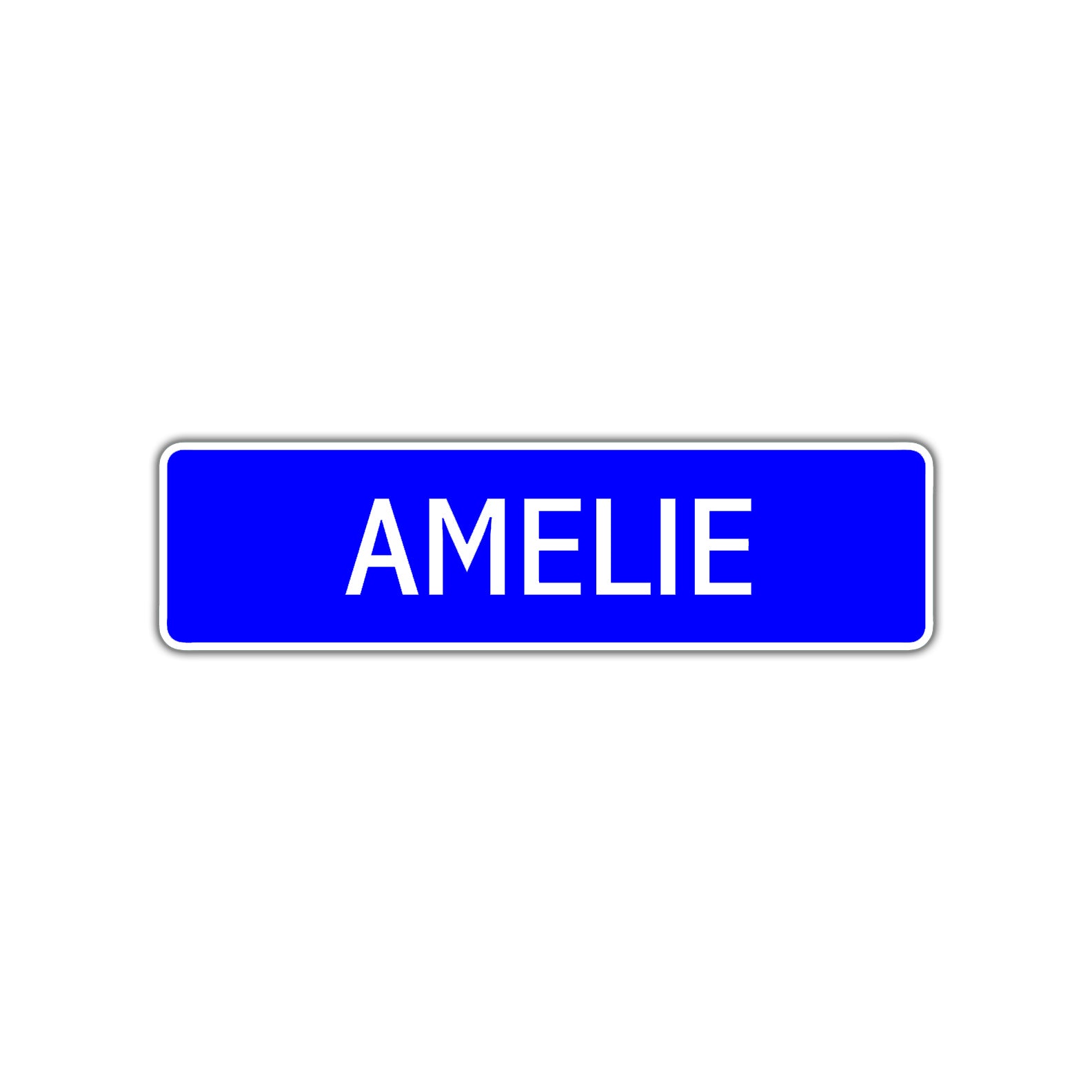 Amelie Street Metal Sign Plate