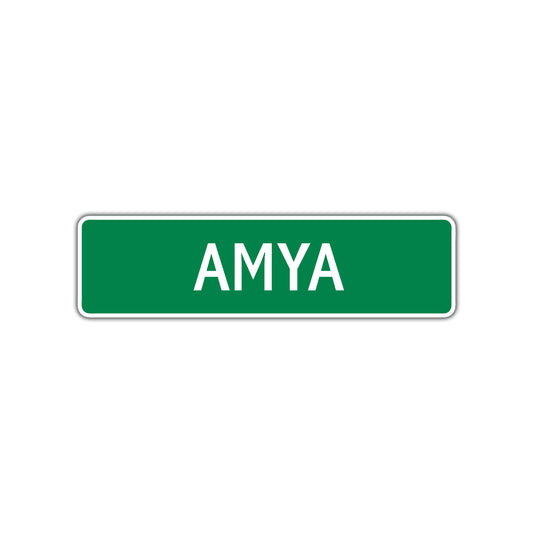 Amya Street Sign