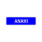 Anahi Street Metal Sign Plate