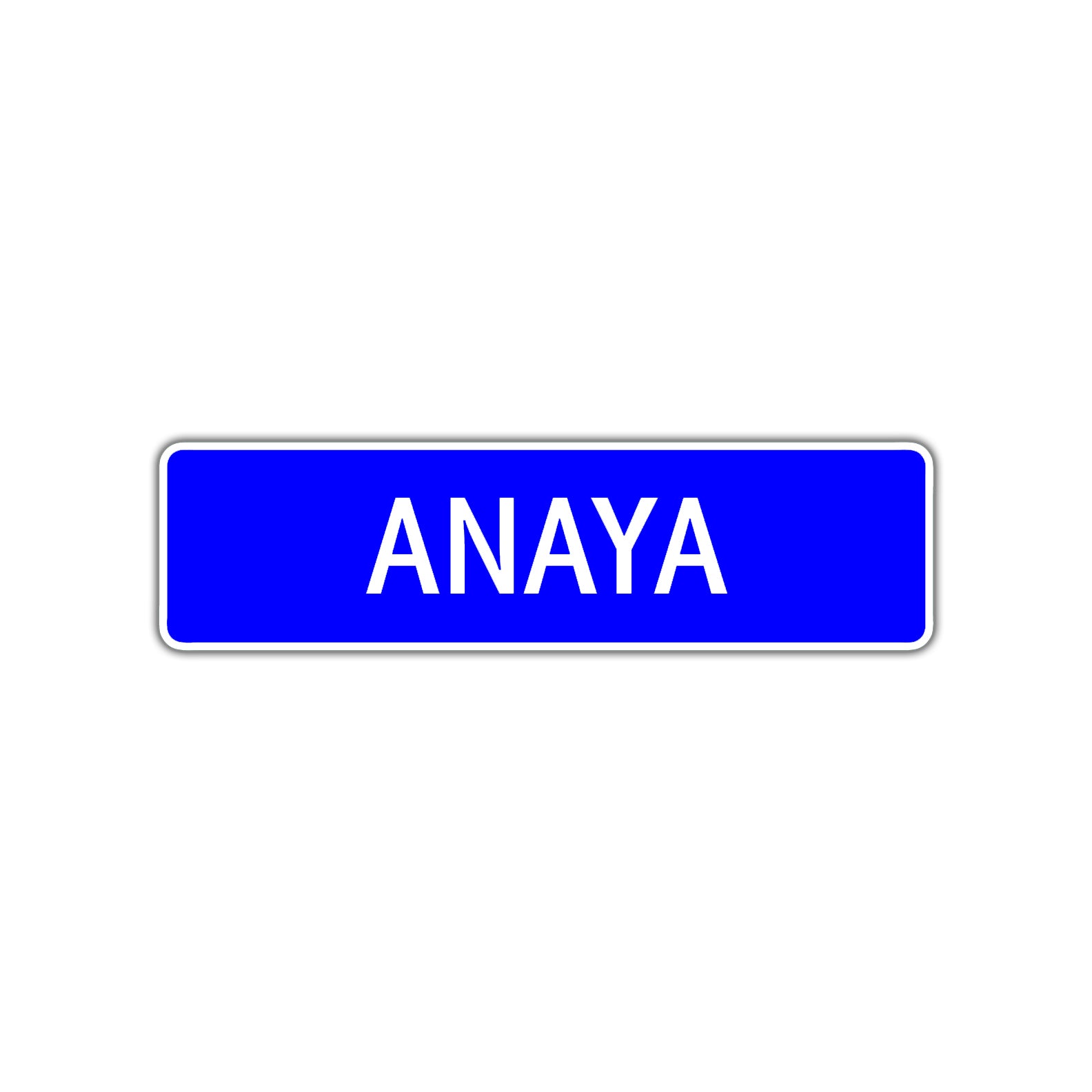 Anaya Street Metal Sign Plate