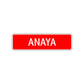 Anaya Street Sign