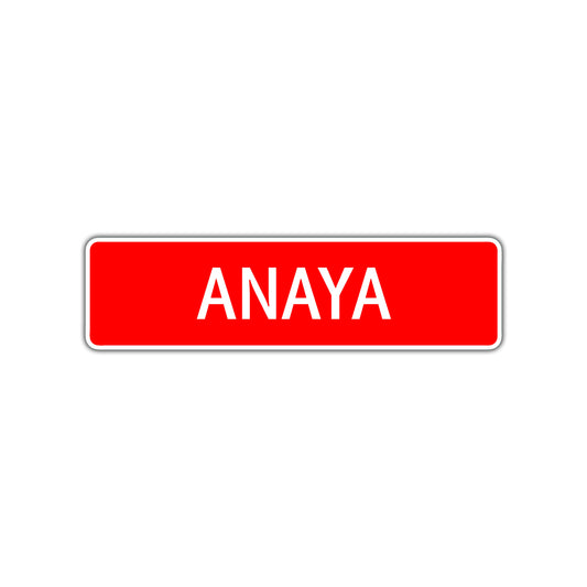 Anaya Street Sign