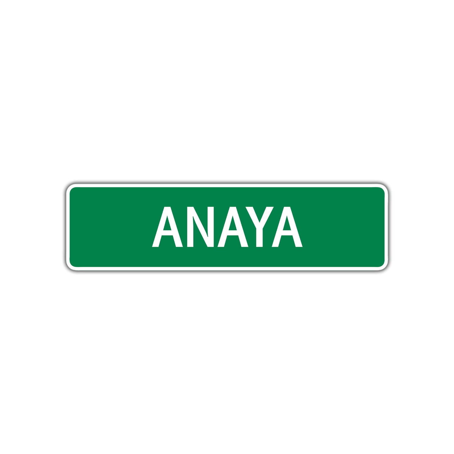 Anaya Street Sign Plate