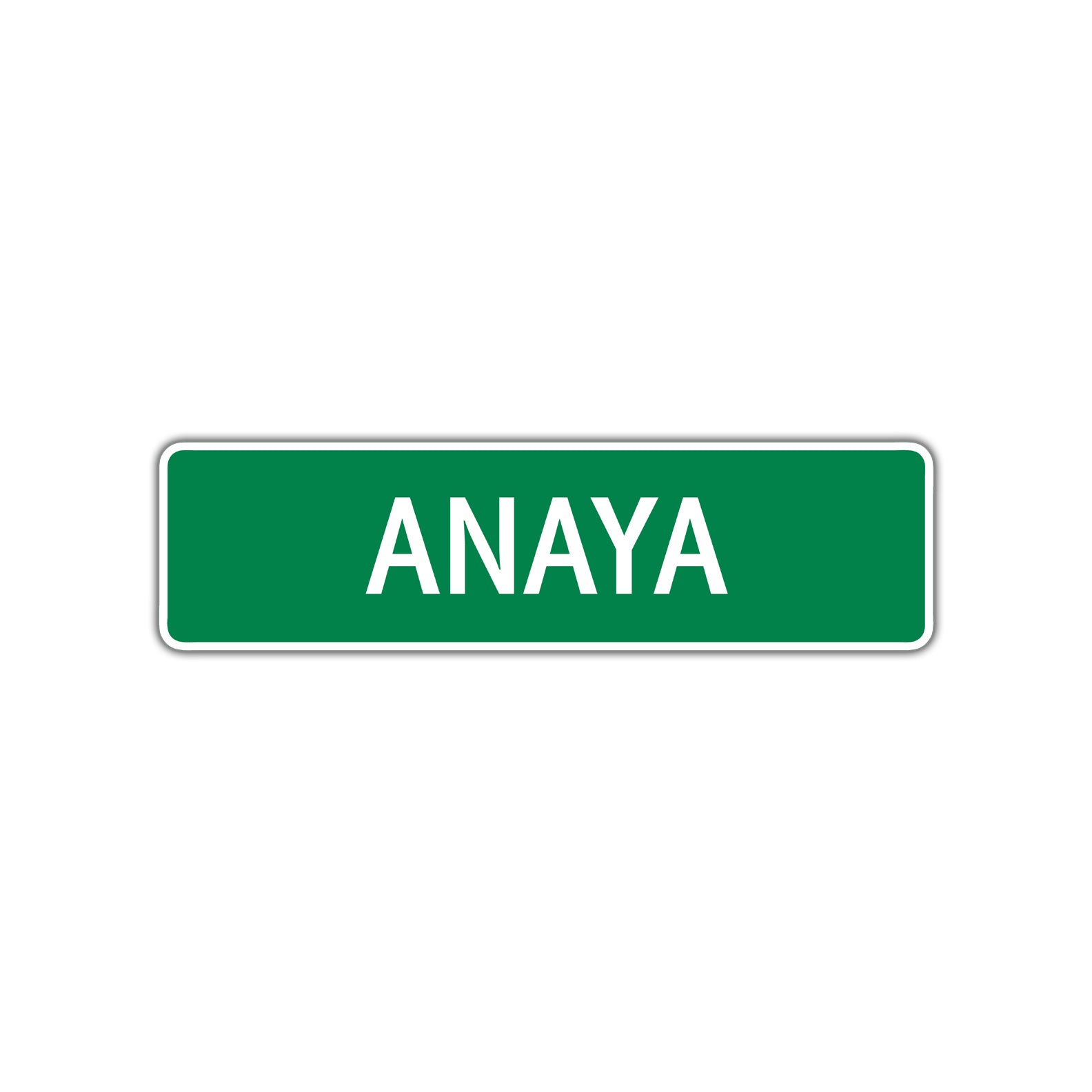 Anaya Street Sign Plate