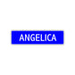 Angelica Street Metal Sign Plate