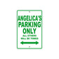 Angelica's Name Parking Only All Others Will Be Towed Metal Sign Plate