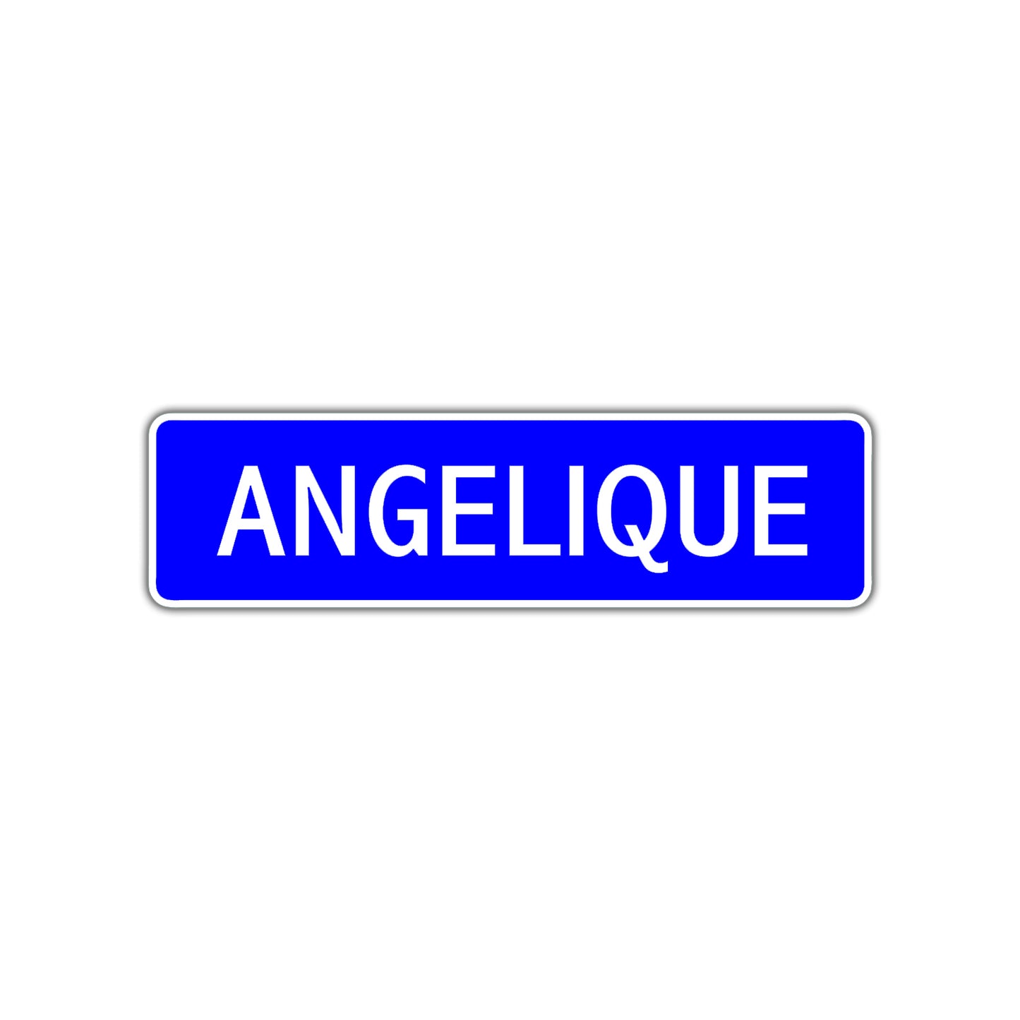 Angelique Street Metal Sign Plate