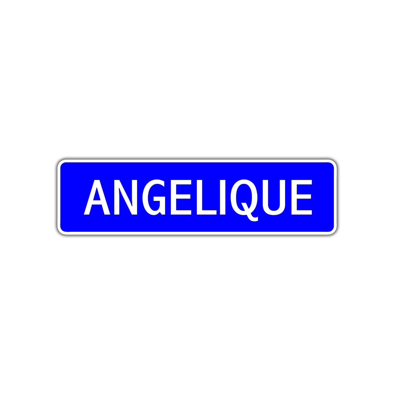 Angelique Street Metal Sign Plate