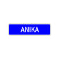Anika Street Metal Sign Plate