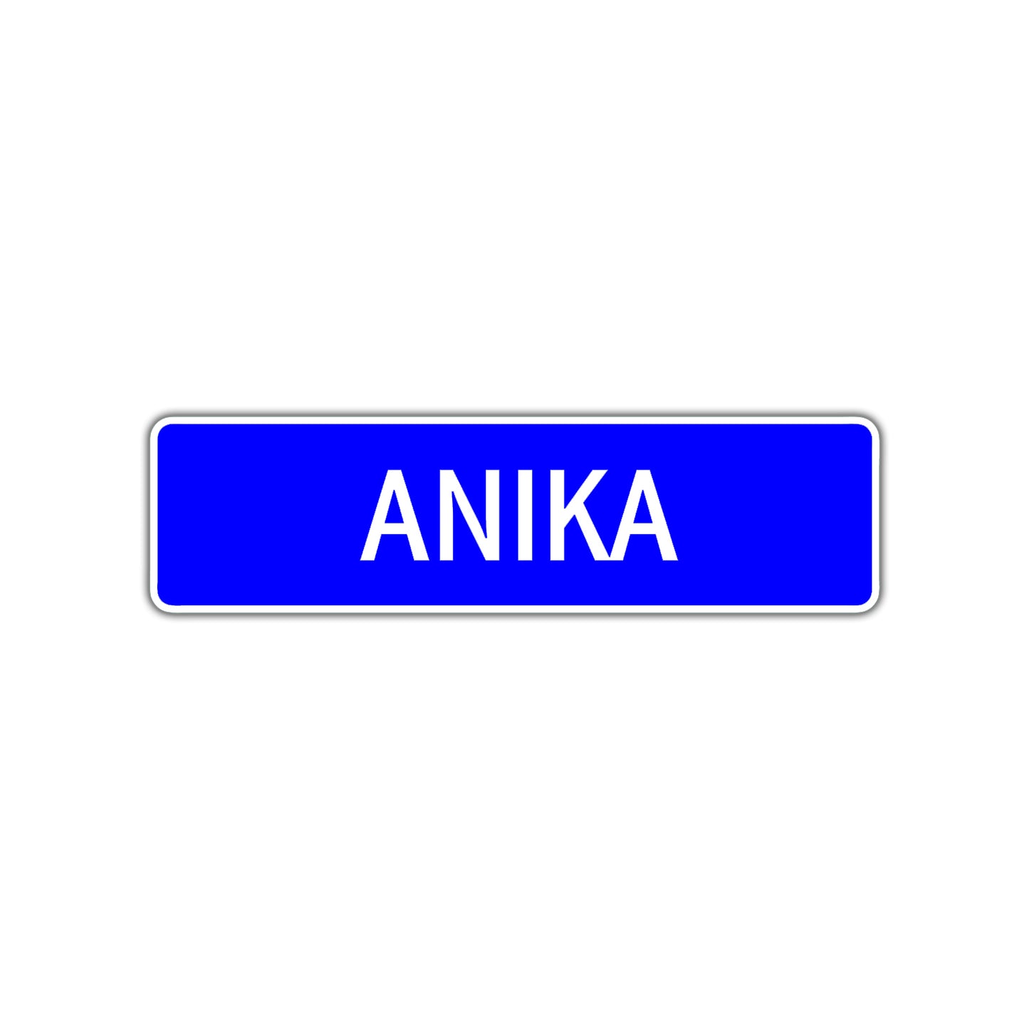 Anika Street Metal Sign Plate